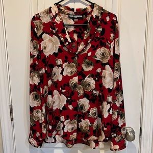Karl Lagerfeld Red Rose Shirt